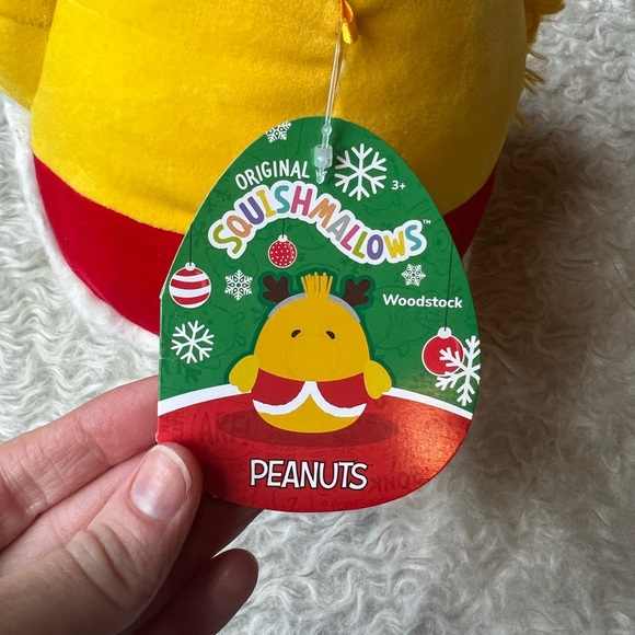 🆕 2023 Peanuts Woodstock Christmas Squishmallows Kellytoy 8'' - Picture 7 of 9